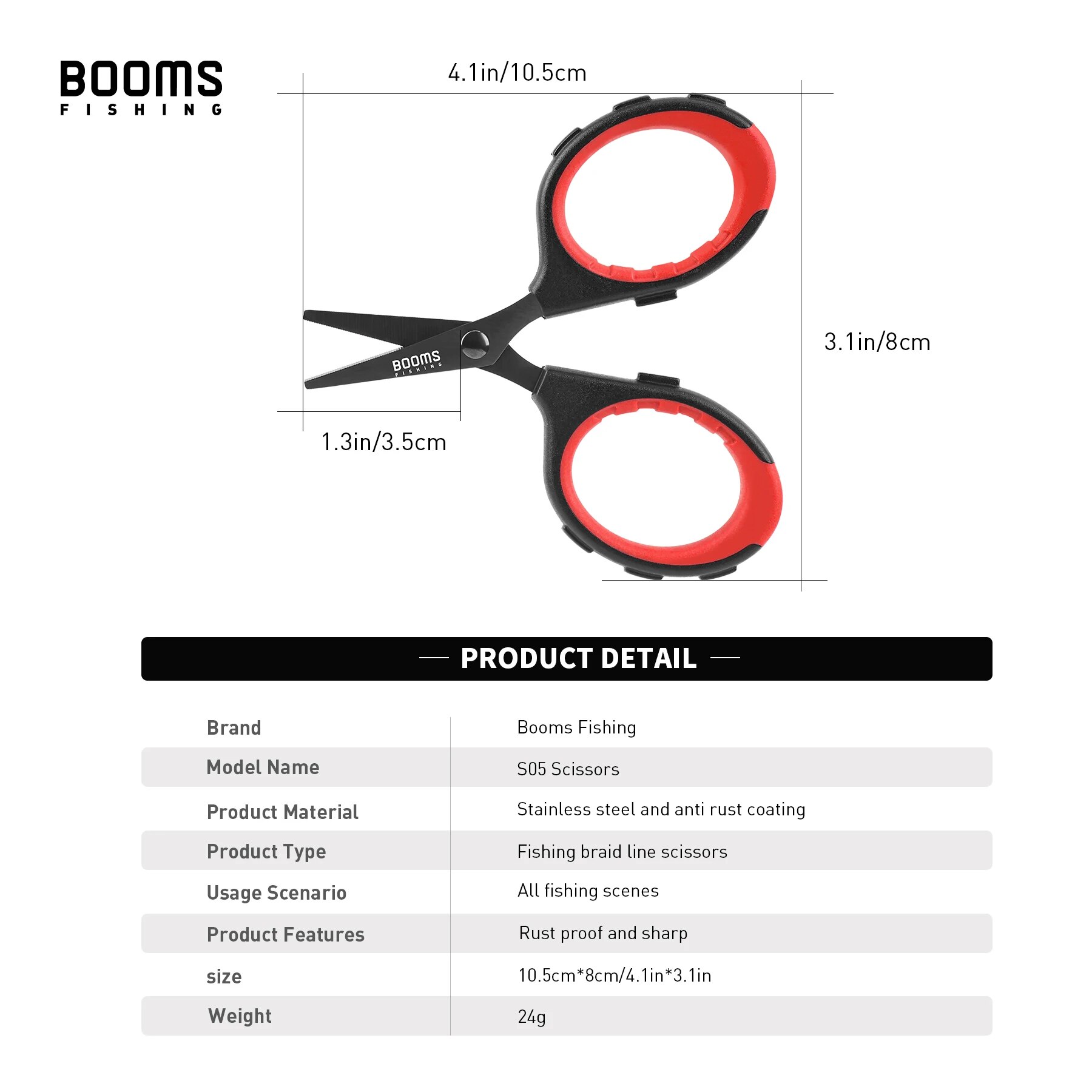 Booms Fishing-S05 Braid Wire S - Fishing Line Cutter avaliação e preço